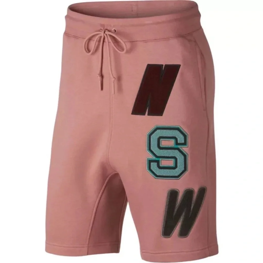 Nike NSW Fleece Shorts Men's 2XL Rusty Pink Big Letter Hit Gym Train